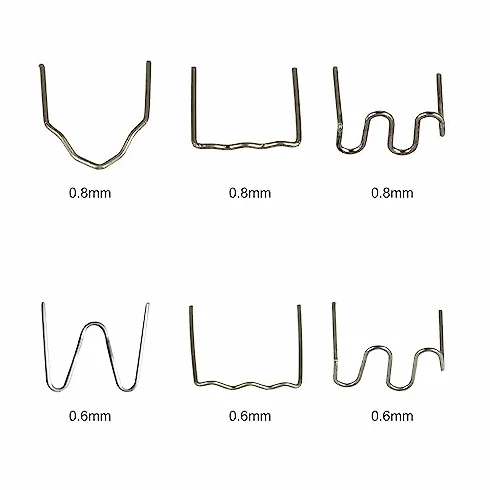 Plastikowe Spawalnicze Drut Spawalniczy 500pcs Metalowy Zszywek Zszywa do Szybkiej i łatwej Pracy do Naprawy Srebrnego 500 * Fale Zszywane Pokarm (Kształt 0,6 mm W.)