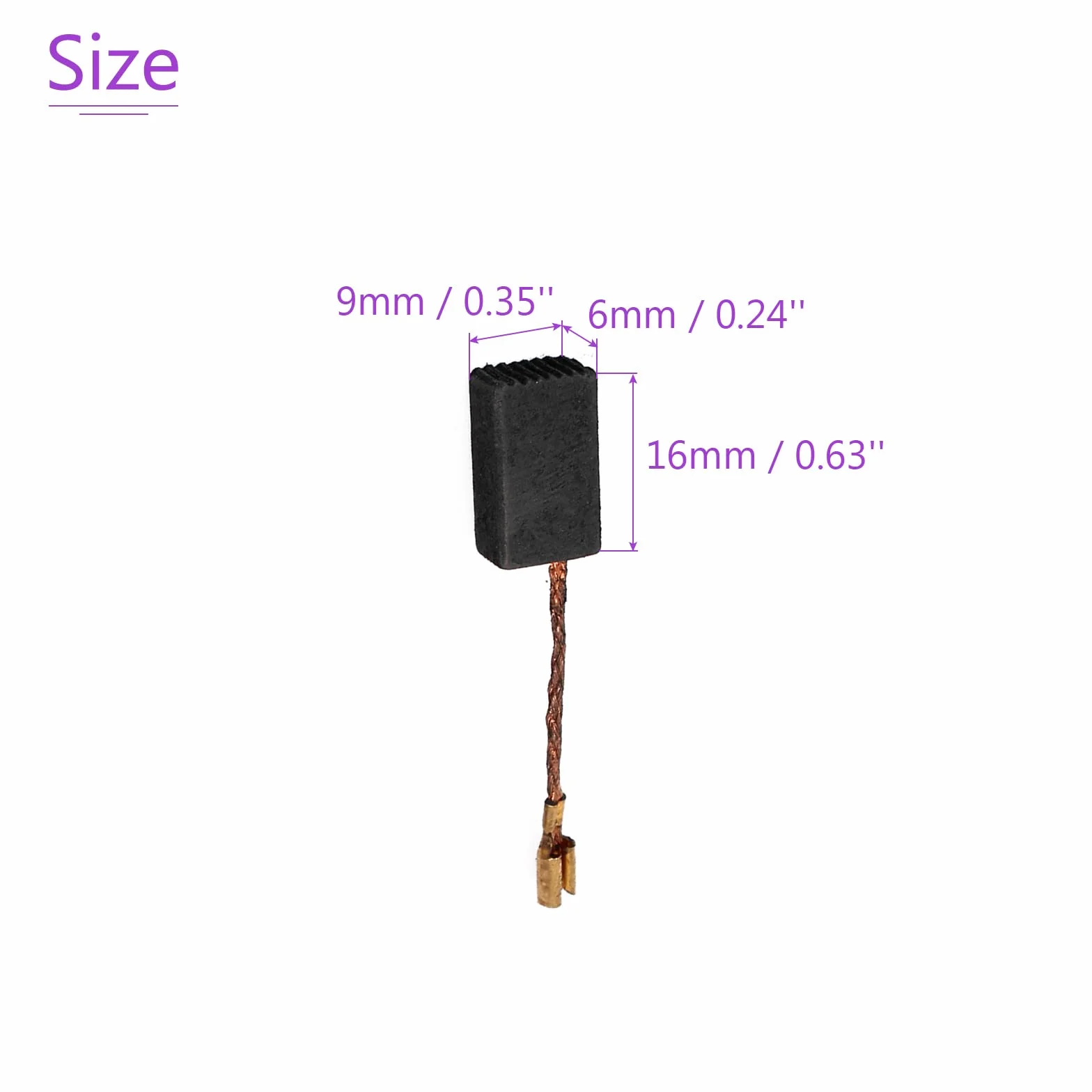 DMiotech 4-pak szczotek węglowych 6 mm x 9 mm x 16 mm do silnika elektrycznego