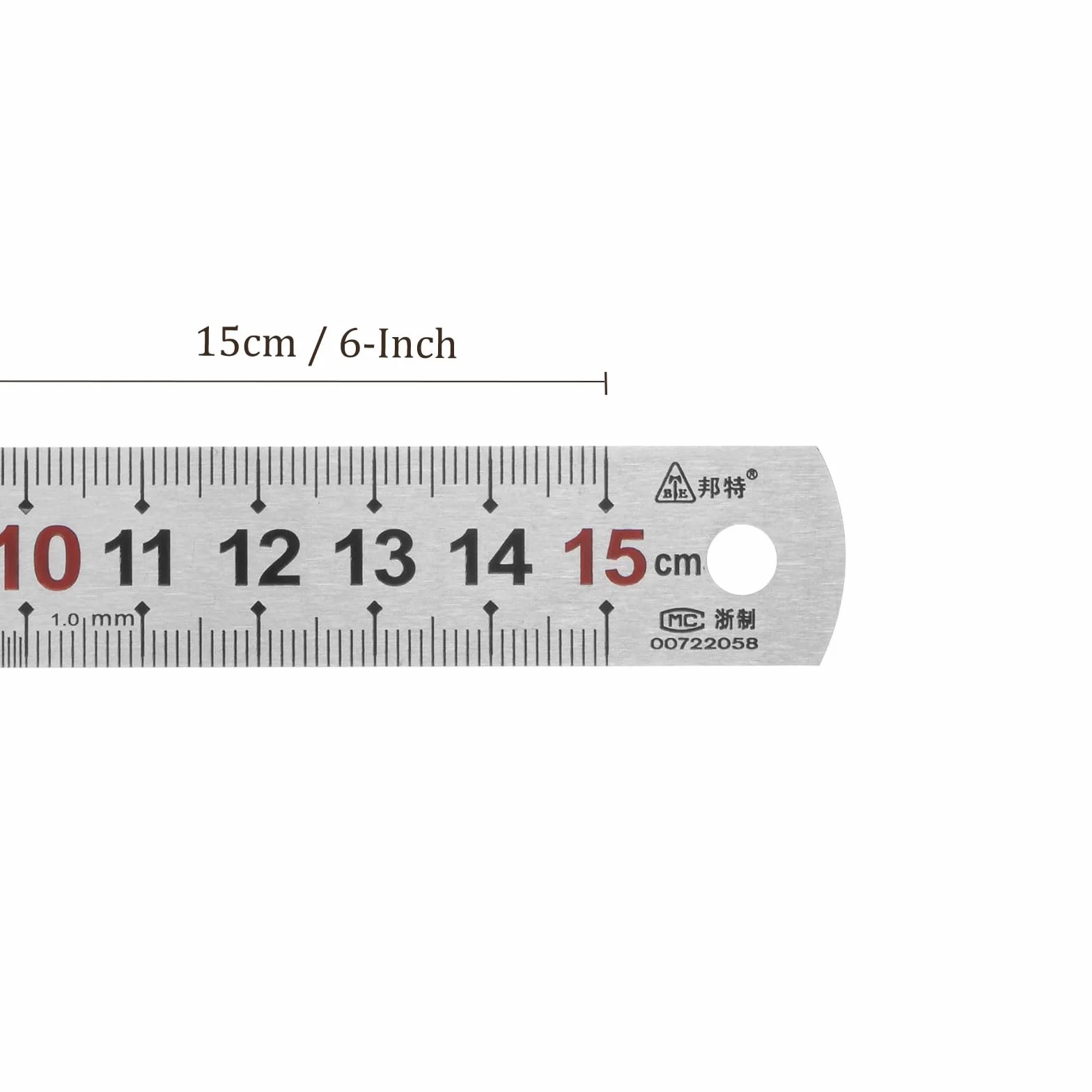 2 linijki ze stali nierdzewnej - [15 cm x 3/4 cala), podwójne metalowe narzędzia pomiarowe do zastosowań architektonicznych