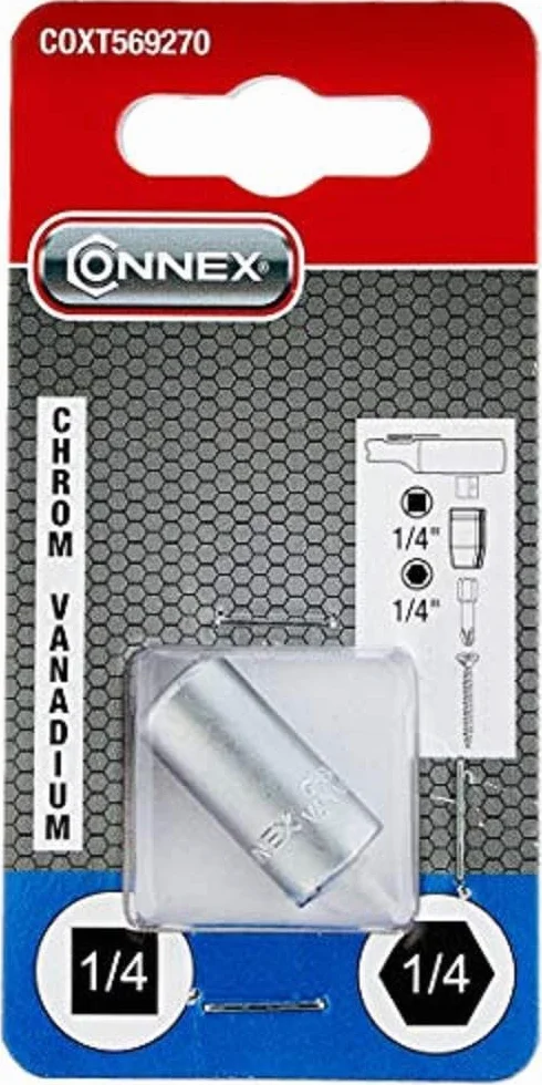 Connex Adapter 1/4" - 6KT - do odbioru bitów - Wykonany ze stali chromowo-wanadowej/COXT569270