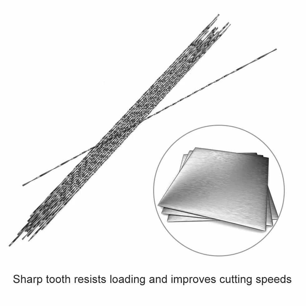 Coping Saw Metal, 12 Sztuk Scroll Saw Blades, Brzeszczoty z Drutu ze Stali Węglowej, Coping Piły do ​​metalu Drewno Plastik do Obróbki Drewna(3#)