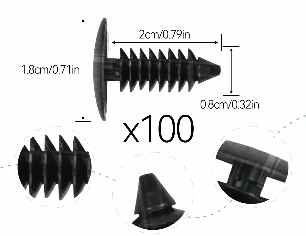 100 sztuk laserowych pinów Honeycomb, wielofunkcyjne kołki mocujące, do grawerowania laserowego o strukturze plastra miodu, akcesoria do łóżka laserowego (czarne)