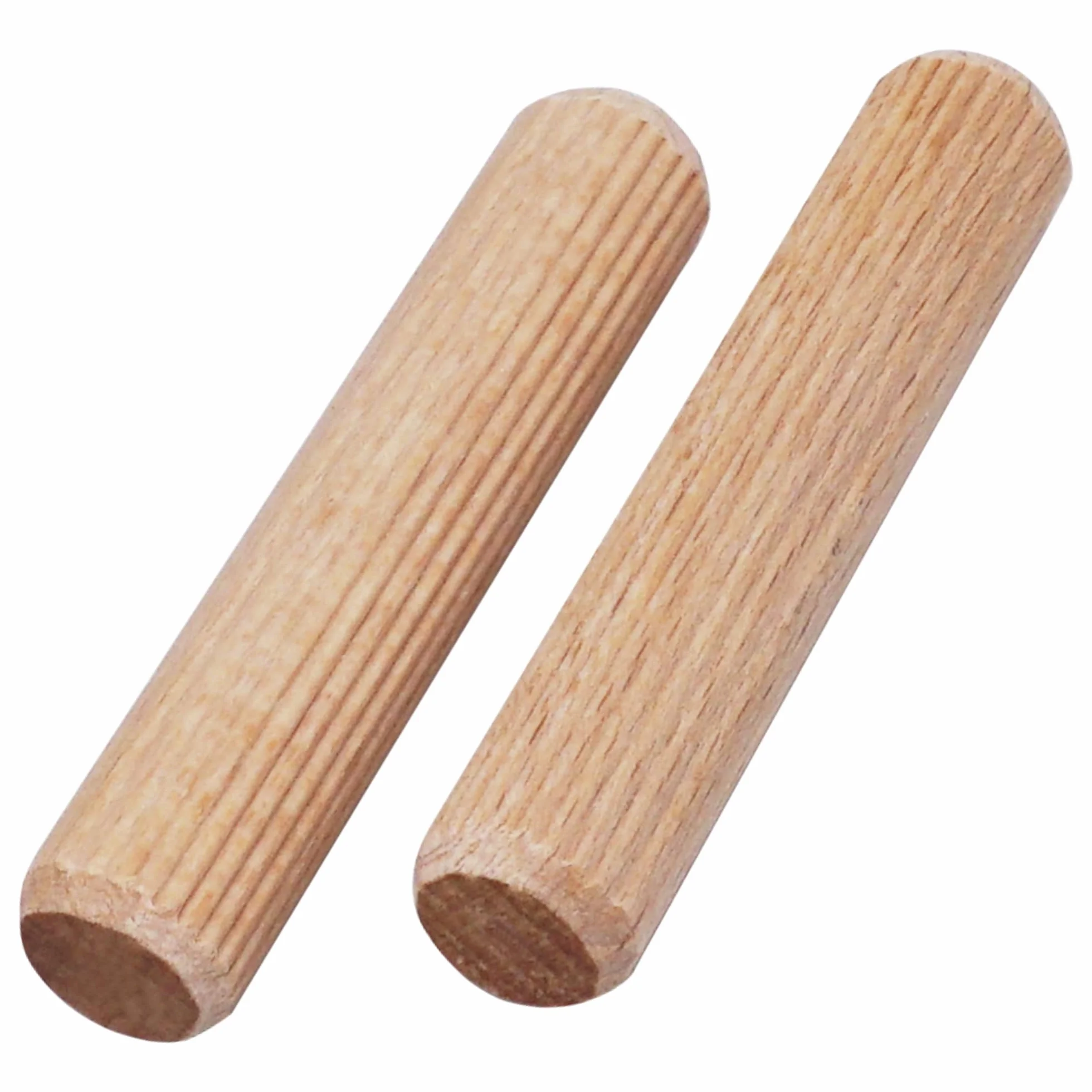 SKIR'CO (100 sztuk) Drewniane kołki 6 x 20 mm, kołki drewniane rowkowane, żebrowane kołki do mebli, kołki rowkowane