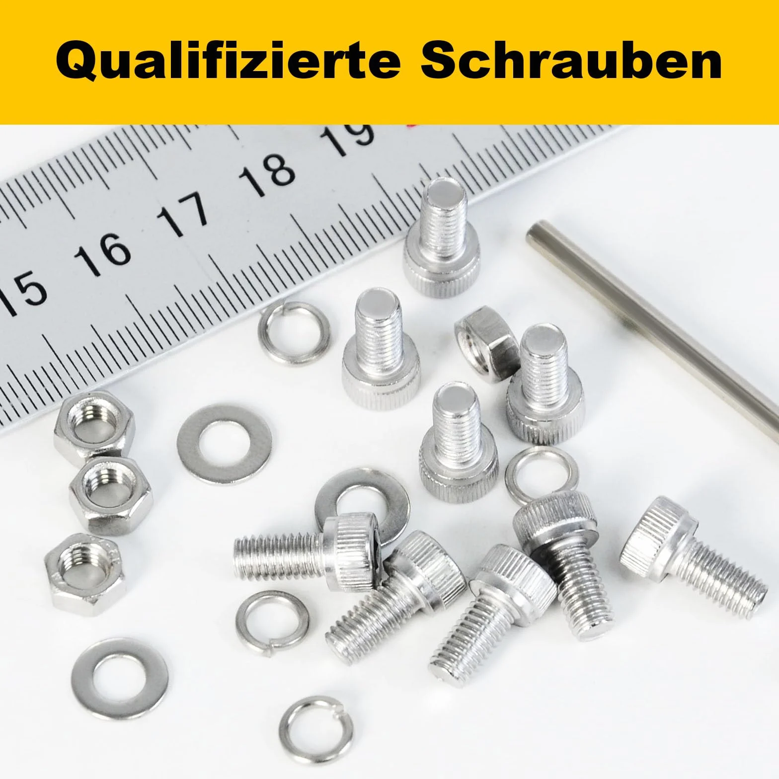 120 sztuk śrub M2 x 6 mm, śruby cylindryczne z gniazdem sześciokątnym, śruby z łbem cylindrycznym, stal nierdzewna A2 V2A, pełny gwint, śruby ze stali nierdzewnej z kluczem imbusowym