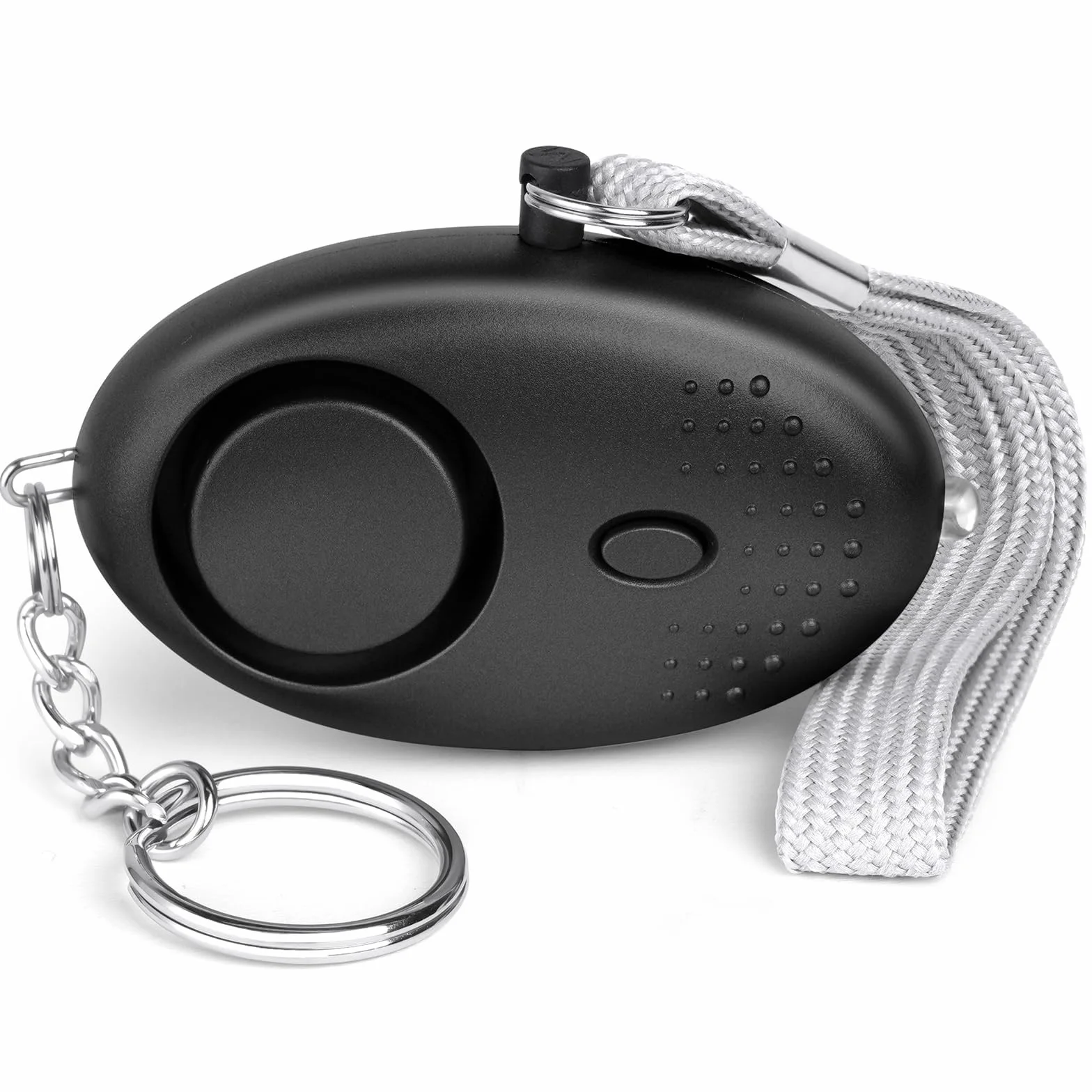 Flintronic Osobiste alarmy osobiste dla kobiet, 1 x alarm bezpieczeństwa 140 dB, osobiste alarmy ze światłem LED, alarm awaryjny dla kobiet, dziewcząt, dzieci i osób starszych, czarny