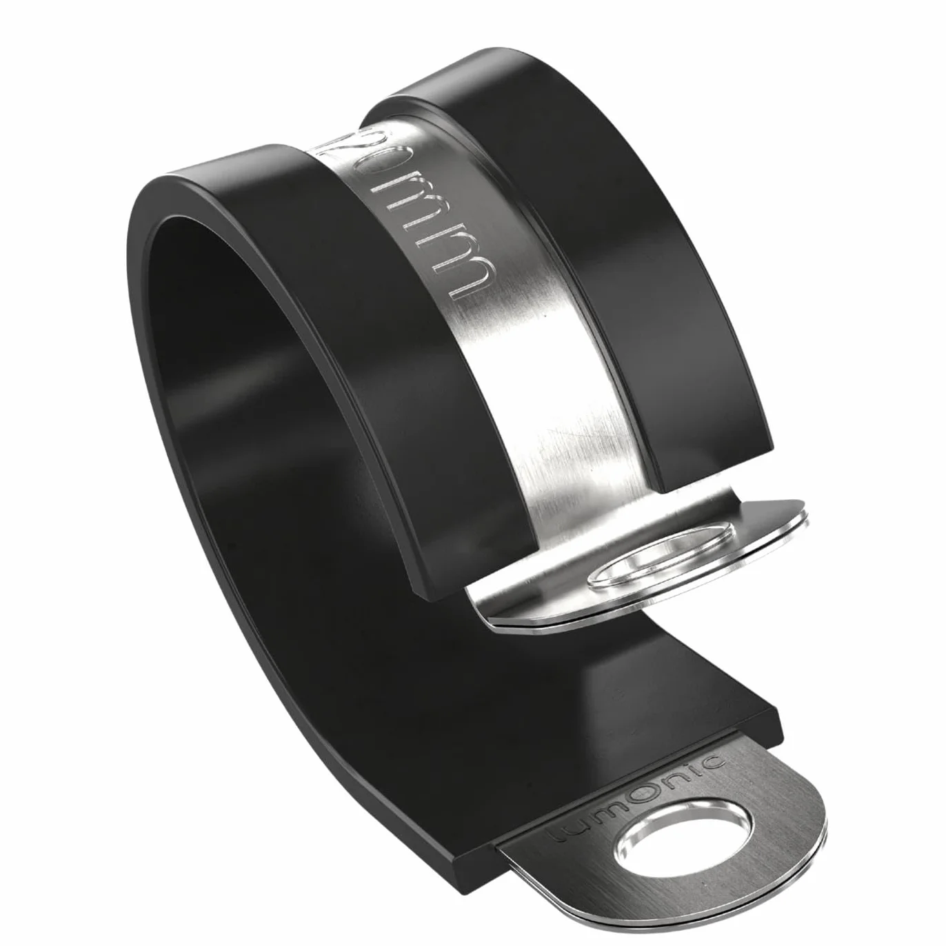 Lumonic 5x 20mm zaciski do rur z wkladka gumowa stal nierdzewna V2A I zaciski kablowe do przykrecania I zacisk do wezy 20mm, zaciski do rur, zacisk mocujacy 20mm, uchwyt do rur
