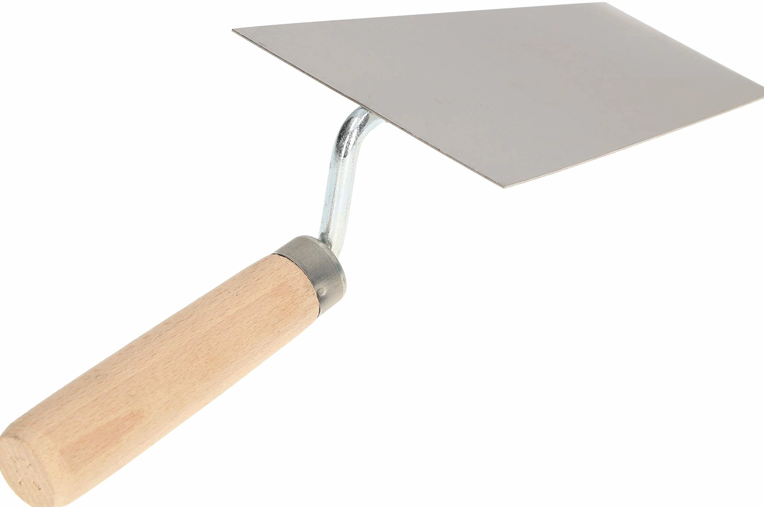 KOTARBAU Kielnia trapezowa ze stali szlachetnej 160mm x 71mm z drewnianym uchwytem