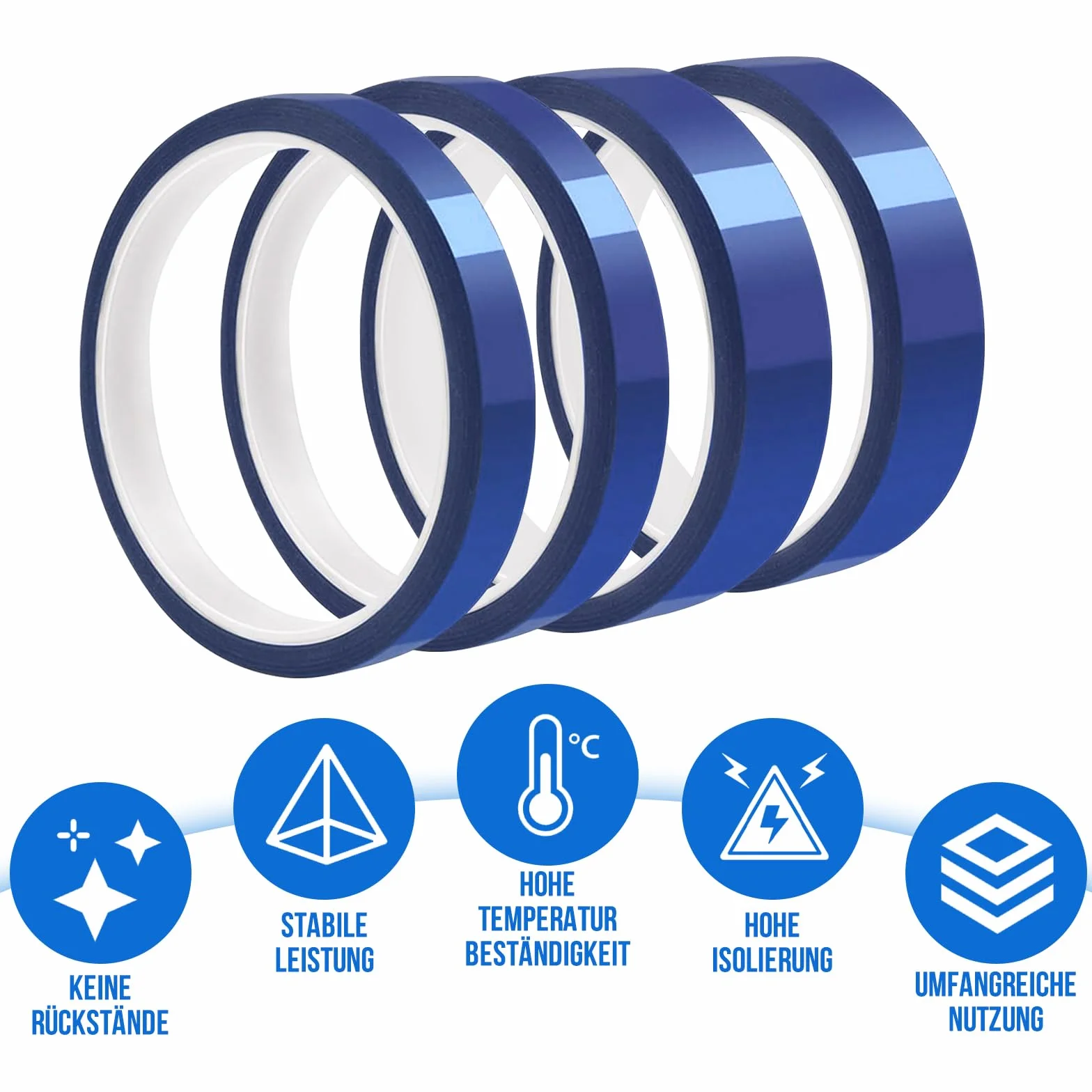4 rolki termosublimacji, termotransferowa taśma termotransferowa, niebieska, bez pozostałości, do druku elektronicznego, płytek drukowanych "zrób to sam" (10 mm/20 mm x 33