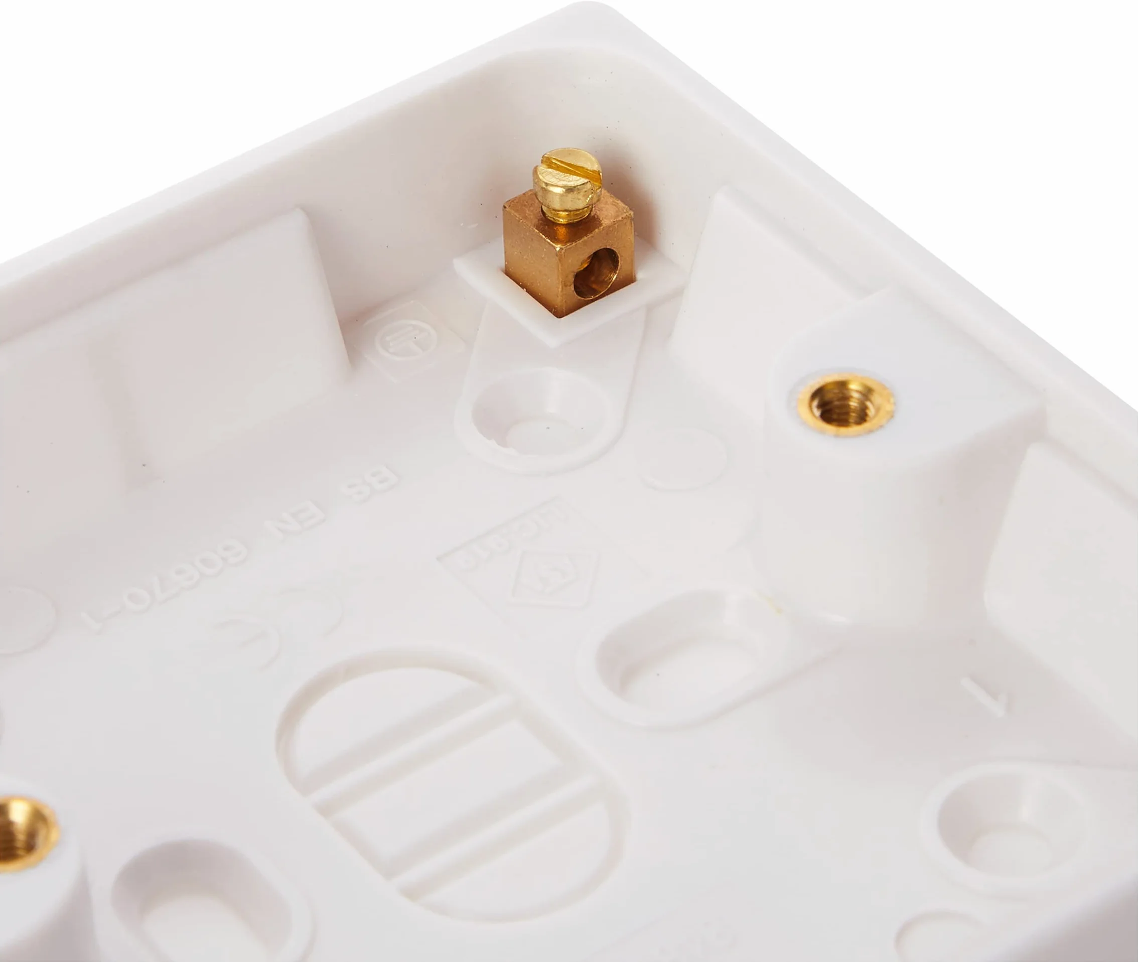 Bulk Hardware BH02625 puszka wnosząca z włącznikiem światła, biała