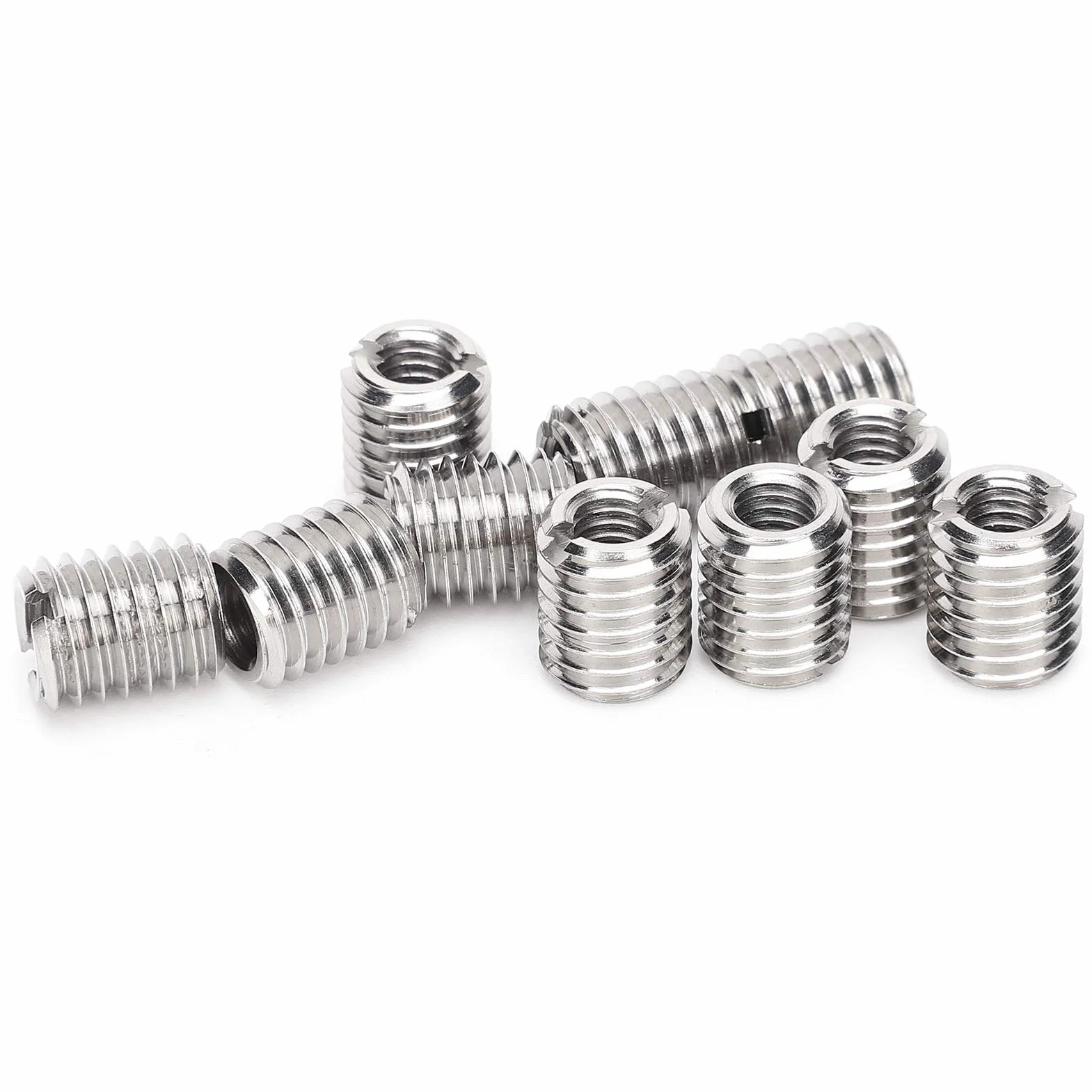 10pcs Wstaw nakrętkę, Narzędzie do Naprawy Gwintu M6 i M10, Gniazdo Konwersji, Wykonane z 303 Stali Nierdzewnej, Standardowa Specyfikacja, Odpowiednia dla Różnych Pól