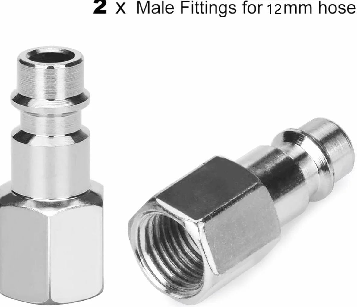 Pack of 10 Euro Compressed Air Coupling 1/4 Inch BSP Quick Coupling for Hoses Coupling Plug Air Line Hose Compressor Fitting Couplings Air Hose Connector Plug Connectors