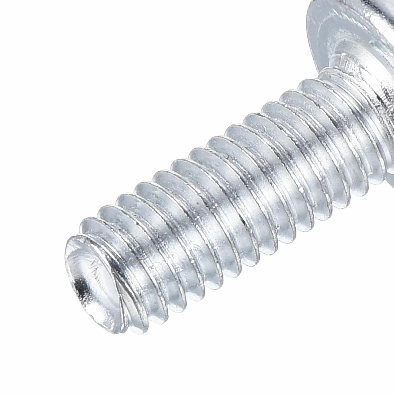 QUARKZMAN Śruby z łbem sześciokątnym M6 x 15 mm x 20 sztuk – trwałe śruby z łbem wpuszczanym do mocowania mebli, montażu na statku i naprawy urządzeń, [odcień srebrny]