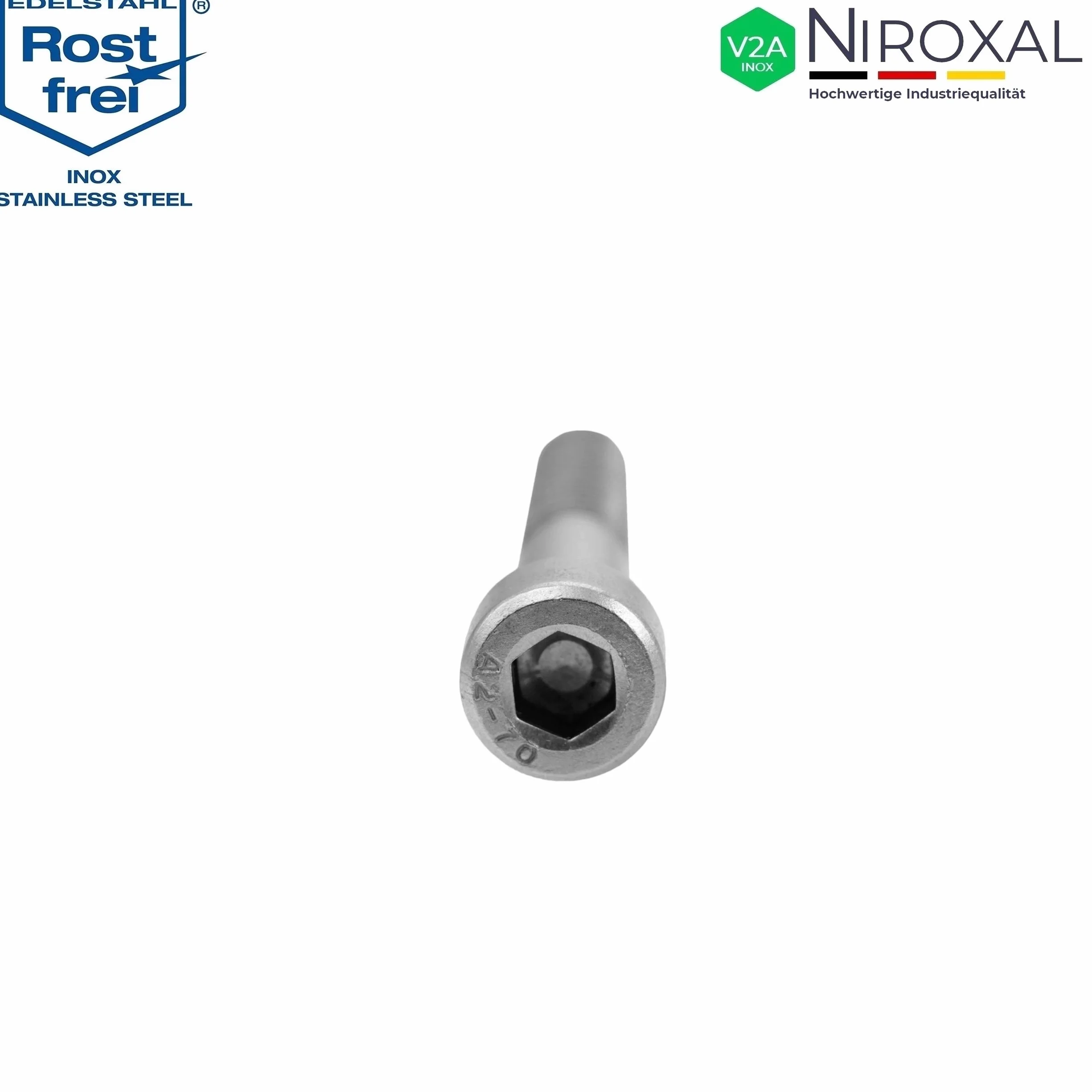 Śruba cylindryczna ze stali nierdzewnej V2A M4 x 60 mm 25 sztuk