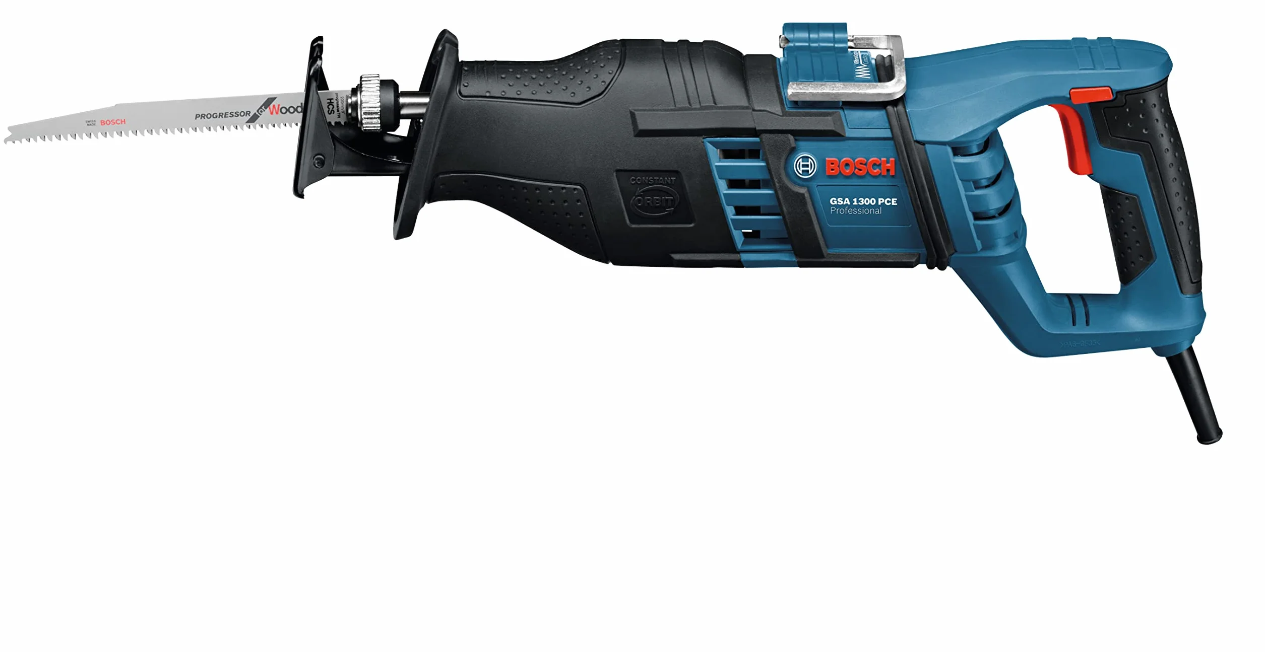 Bosch Professional: piła szablasta GSA 1300 PCE (1 300 W, prędkość skokowa bez obciążenia 0 – 2.900 min-1, 2 brzeszczoty do pił szablastych, walizka)