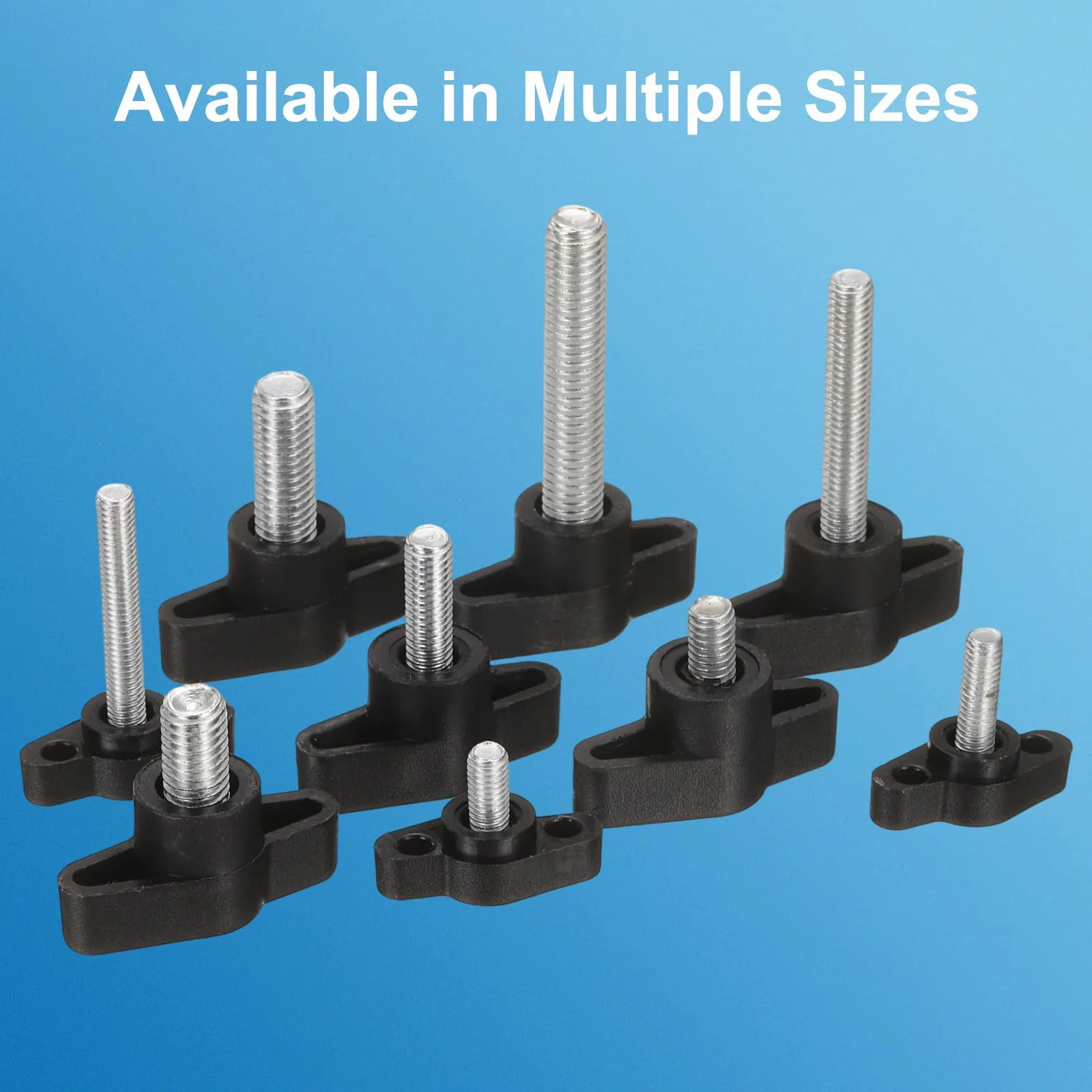 PATIKIL Śruba motylkowa T z uchwytem M6 x 20 mm, 6 sztuk śrub mechanicznych ze stali węglowej do usuwania ręcznej wymiany dokręcania gałki blokujące zasilanie, czarny
