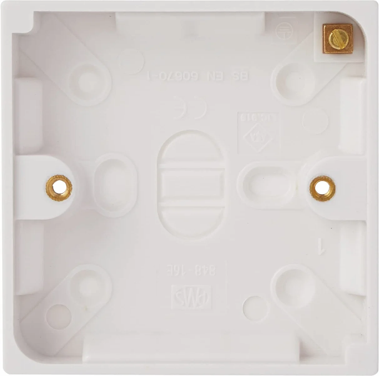 Bulk Hardware BH02625 puszka wnosząca z włącznikiem światła, biała