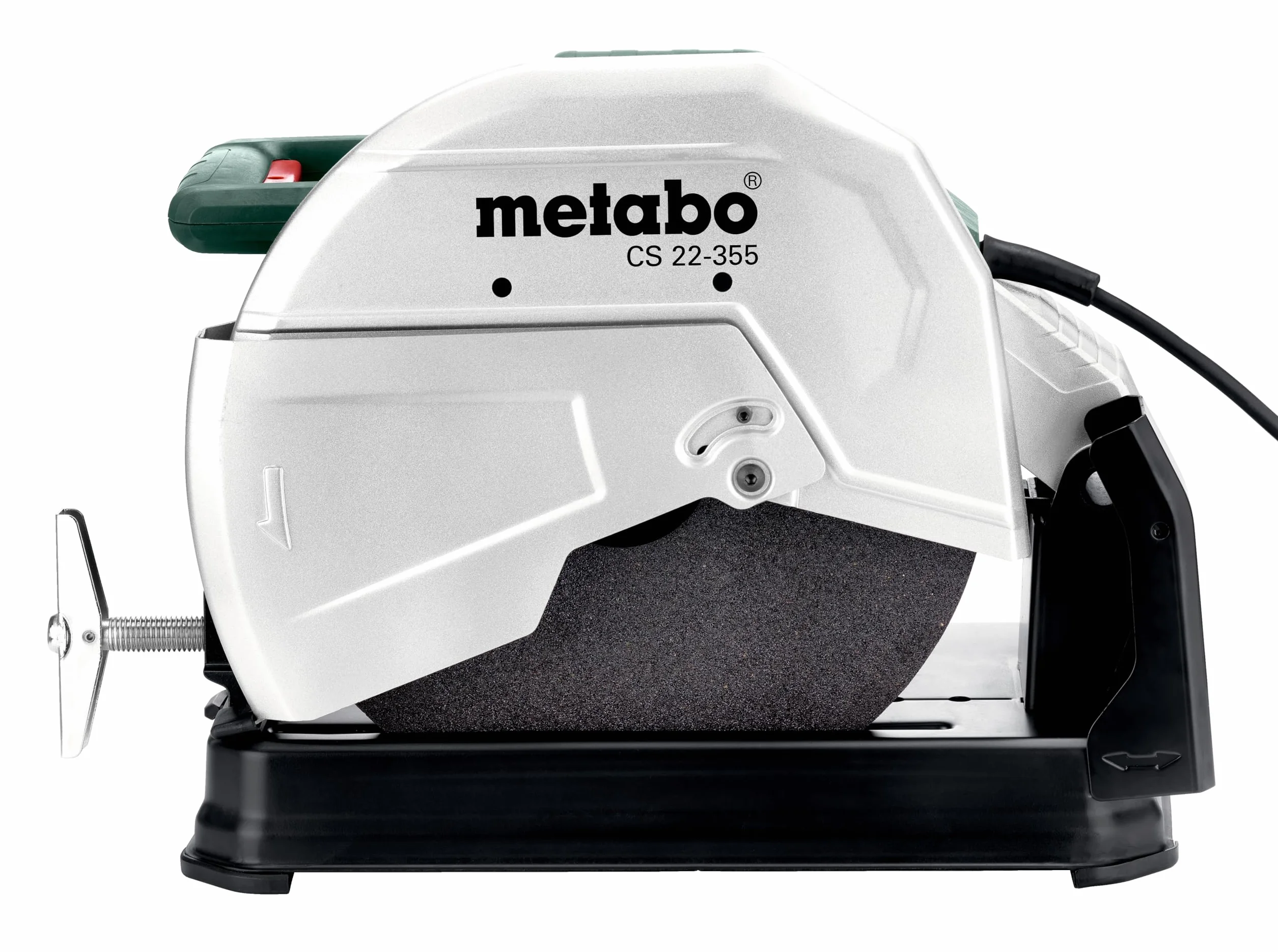 Metabo przecinarka do metalu CS 22-355 – 601786000 – Do cięcia profili, rur i prętów ze stali, metali nieżelaznych, żelaza i odlewów – Długość kabla 4 m
