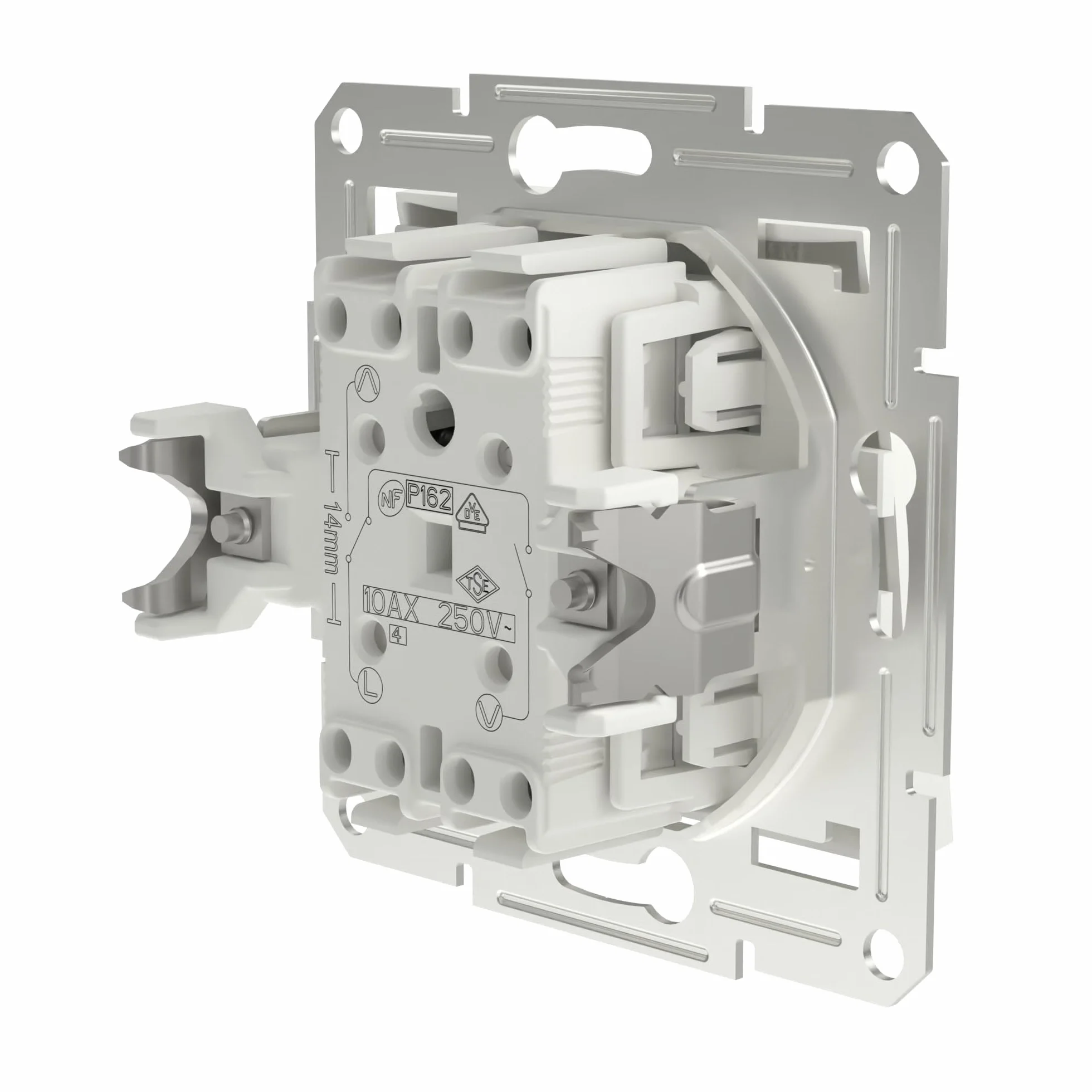 Schneider Electric Asfora EPH1370521D przełącznik do rolet 10 A - 250 V LED podtynkowy, przełącznik żaluzji, zaciski wtykowe, biały