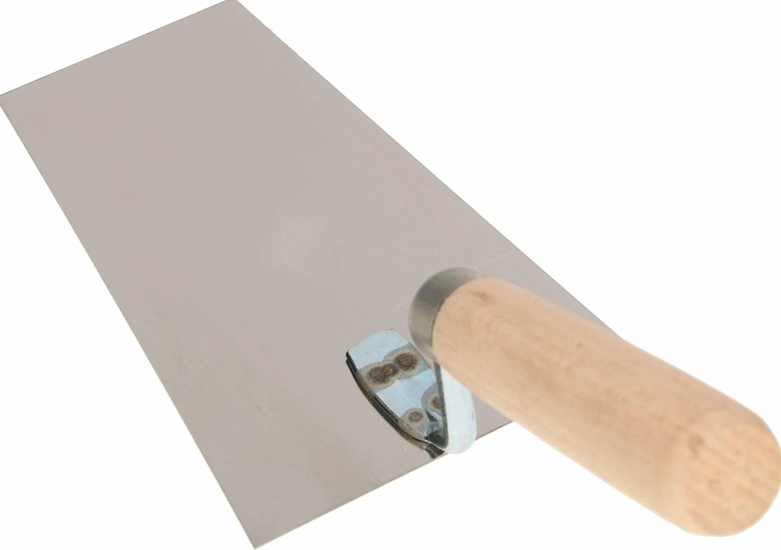 KOTARBAU Kielnia trapezowa ze stali szlachetnej 160mm x 71mm z drewnianym uchwytem