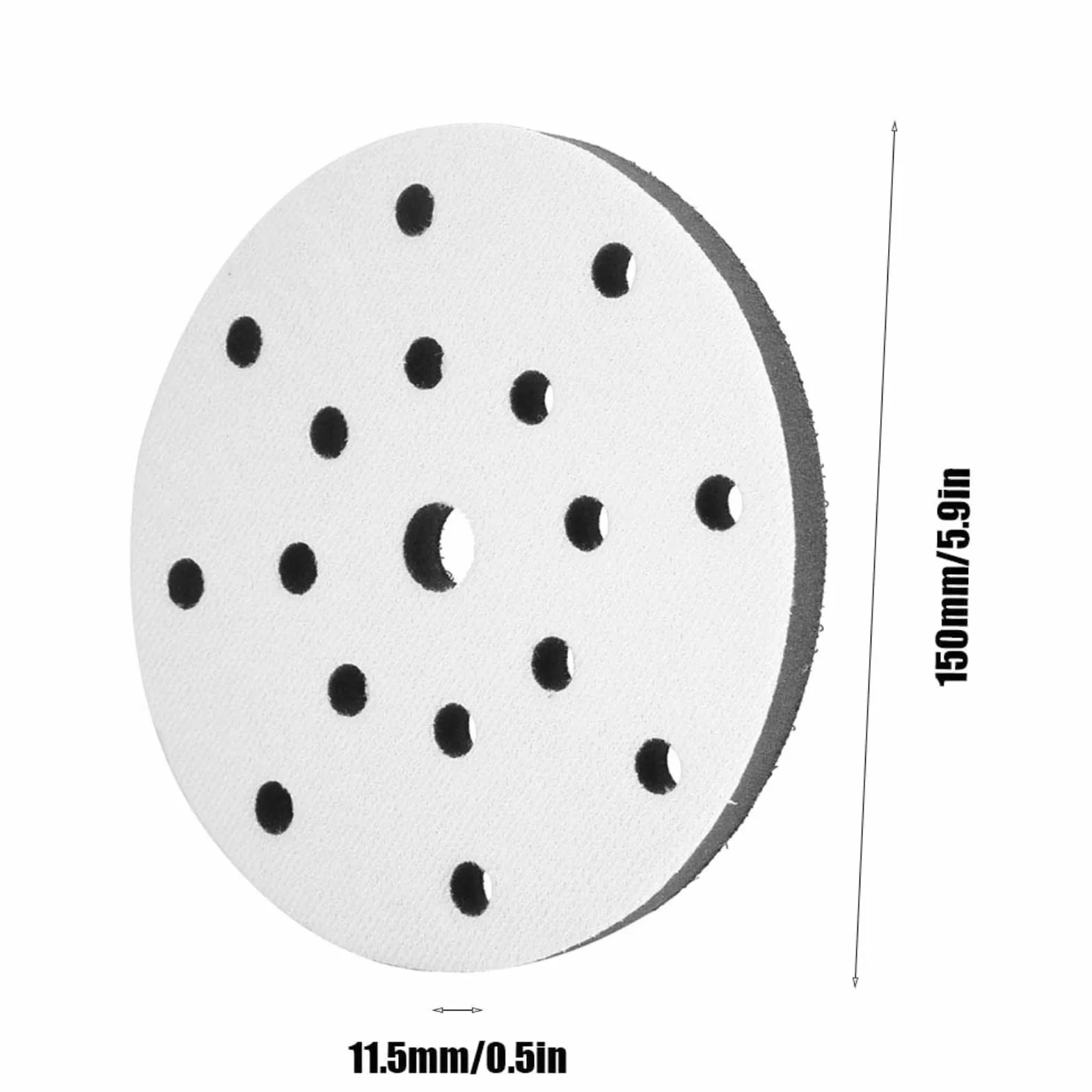 Miękka Podkładka Polerska, średnica 150 Mm Miękka Gąbka Buforowa Podkładka Podkładki Szlifierskie do Polerki i Szlifierki(6 inch 17 holes)