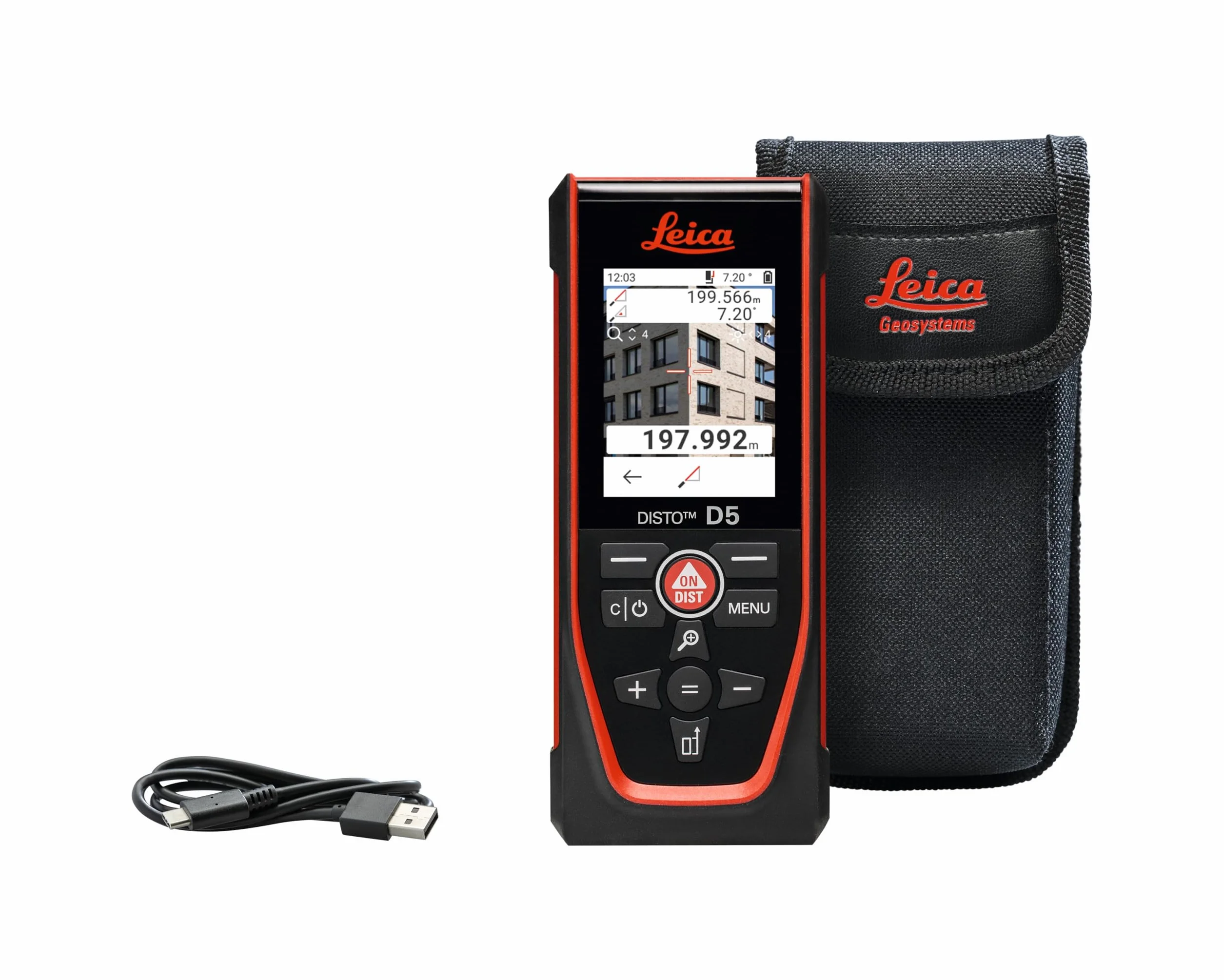Leica Geosystems DISTO D5 New 650ft Laser Distance Measure with Bluetooth, 4X Zoom Camera