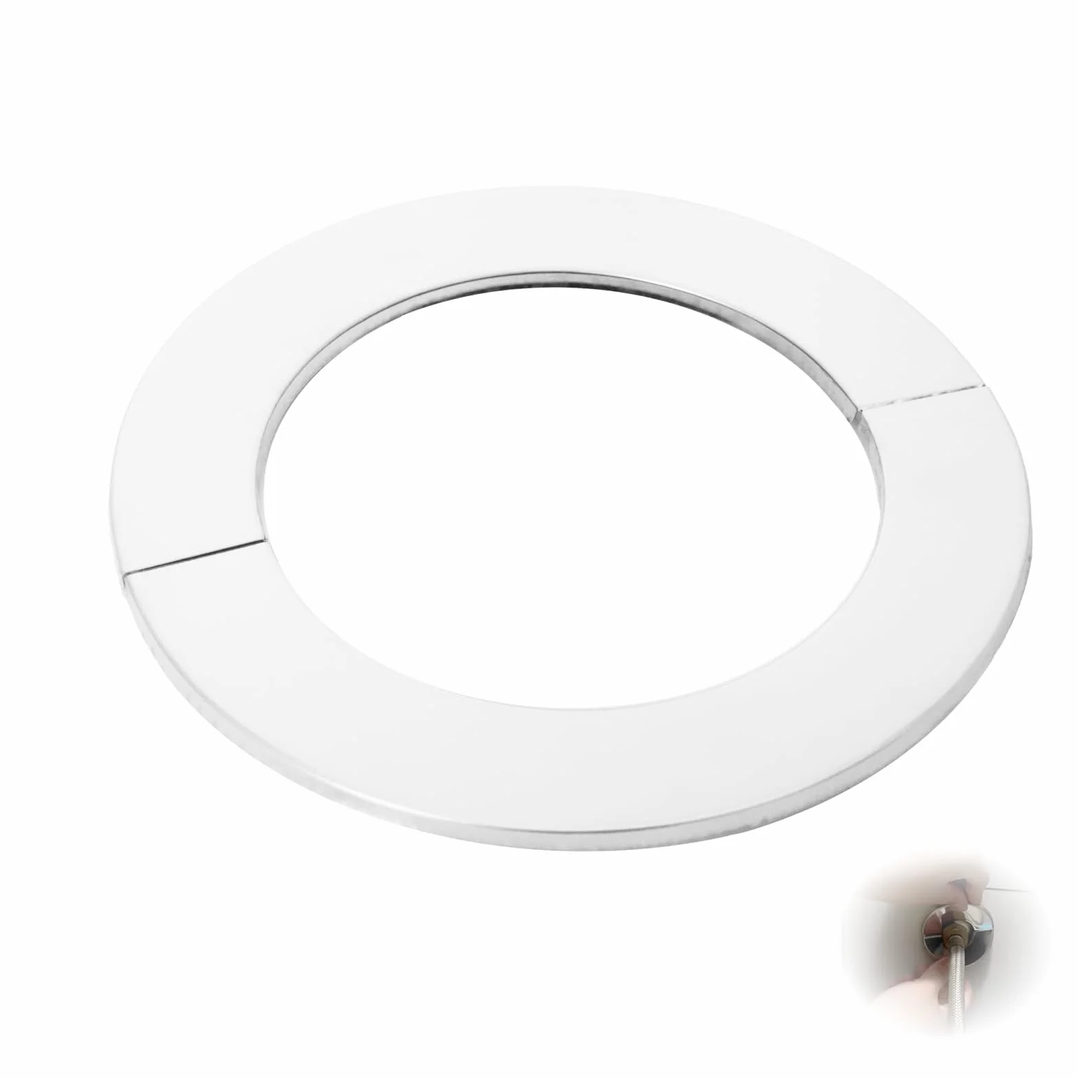 rozeta rura kominowa 100mm, tuleja kominowa 100 mm Wymiary 101 x 150 x 5 mm ze stali nierdzewnej żaroodporne do kominka rury (100mm)