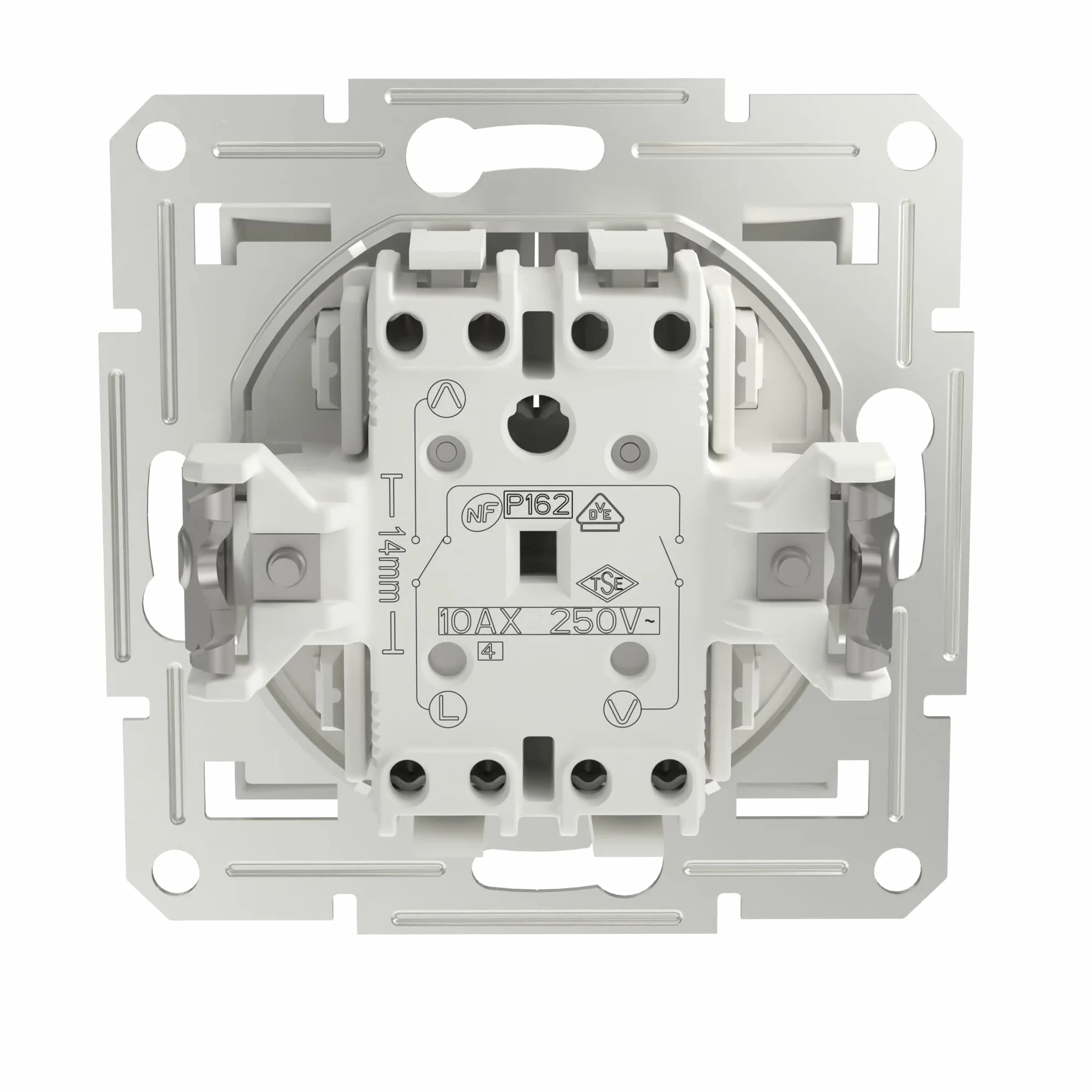 Schneider Electric Asfora EPH1370521D przełącznik do rolet 10 A - 250 V LED podtynkowy, przełącznik żaluzji, zaciski wtykowe, biały