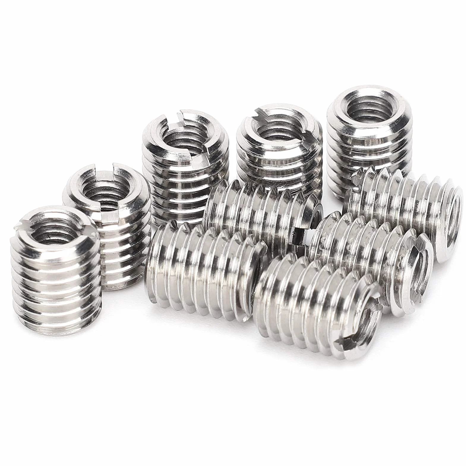 10pcs Wstaw nakrętkę, Narzędzie do Naprawy Gwintu M6 i M10, Gniazdo Konwersji, Wykonane z 303 Stali Nierdzewnej, Standardowa Specyfikacja, Odpowiednia dla Różnych Pól