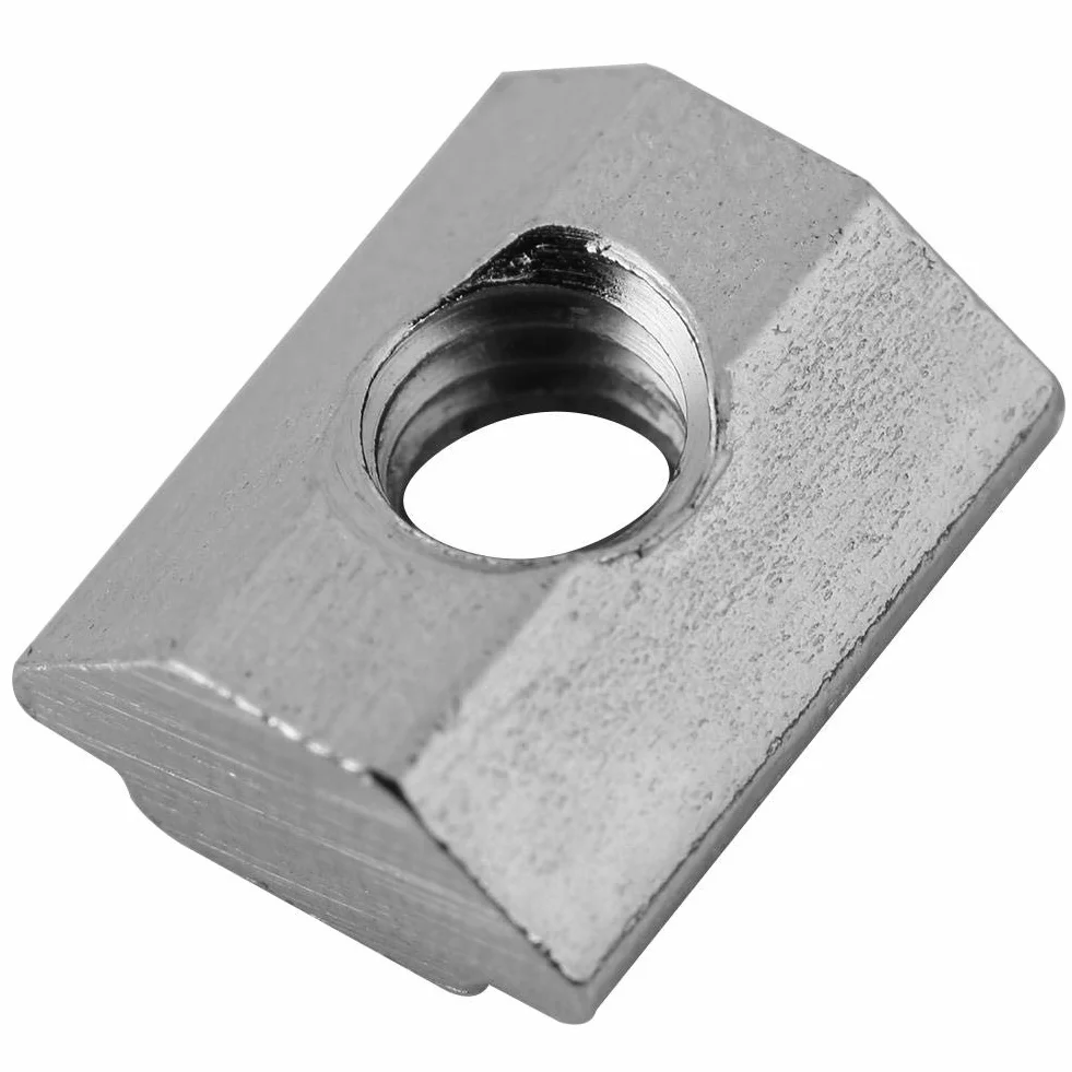 Zestaw 50 sztuk nakrętek przesuwnych w kształcie litery T z normą europejską ze stali węglowej do profili aluminiowych (EU20-M5)