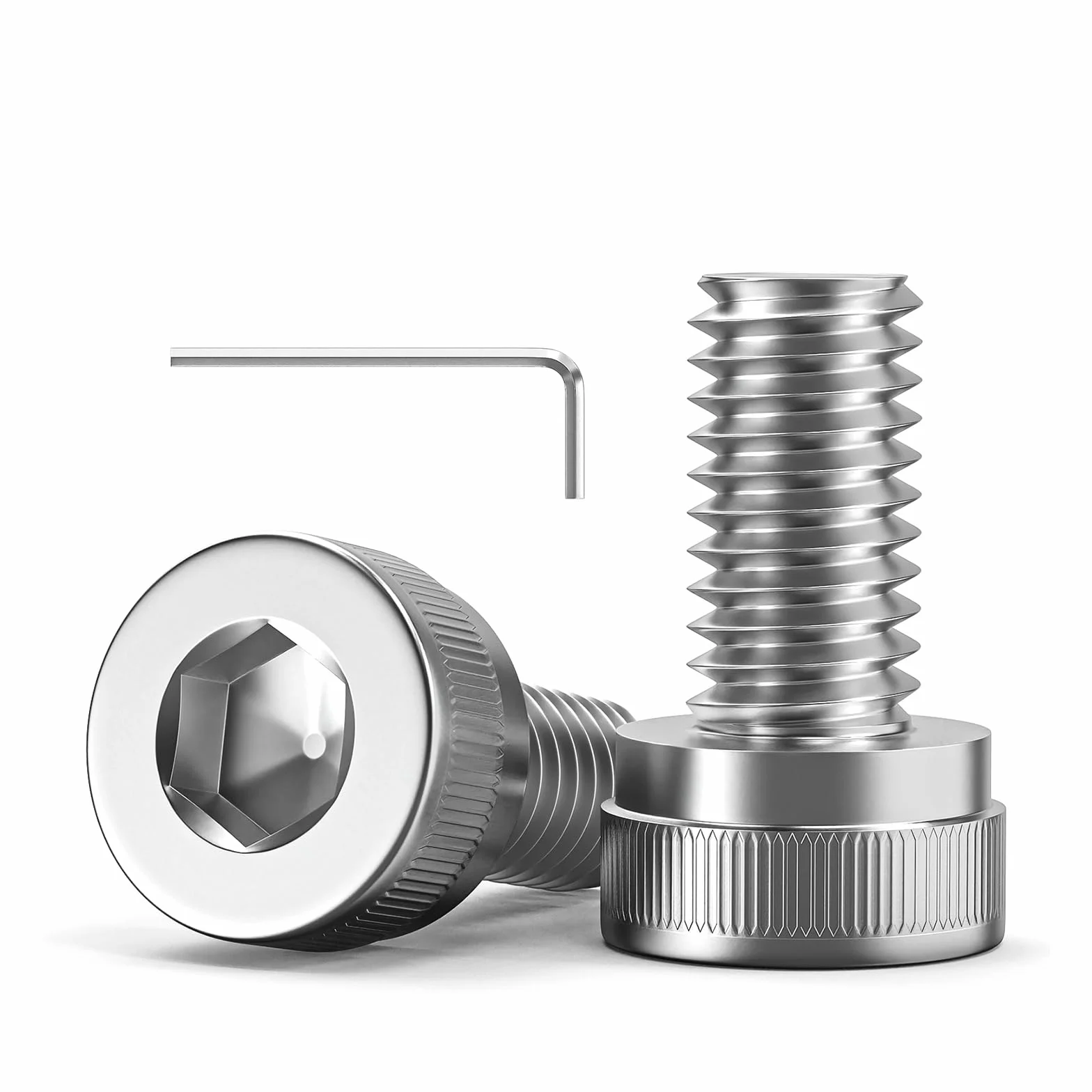 120 sztuk śrub M2 x 6 mm, śruby cylindryczne z gniazdem sześciokątnym, śruby z łbem cylindrycznym, stal nierdzewna A2 V2A, pełny gwint, śruby ze stali nierdzewnej z kluczem imbusowym