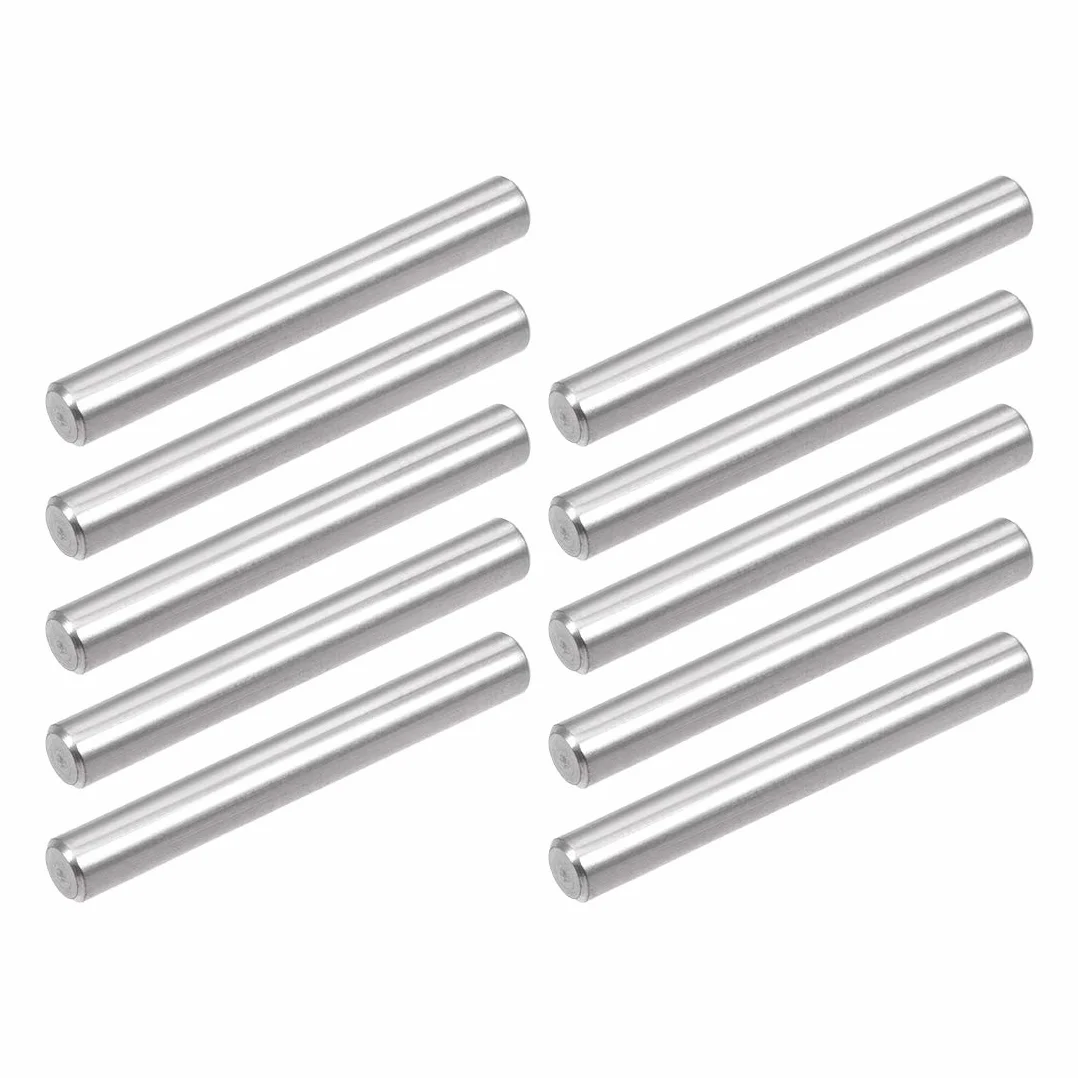 sourcing map 10 sztuk kołków do łóżka piętrowego kołków regałowych małe regały podporowe 5 mm x 32 mm stal szlachetna 304 srebrny odcień