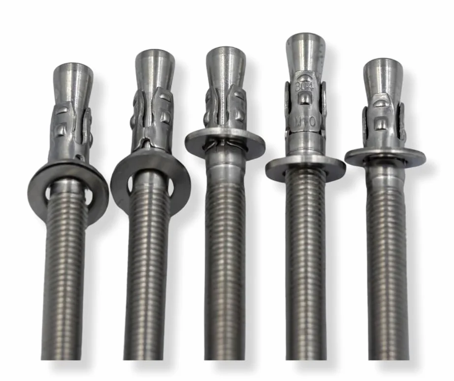 Kotwa śrubowa o dużej wytrzymałości M6 x 40 mm, ocynkowana, dopuszczenie do jakości przemysłowej, kotwa klinowa o dużej wytrzymałości, 10 szt. (M6 x 55 mm - 10 sztuk)