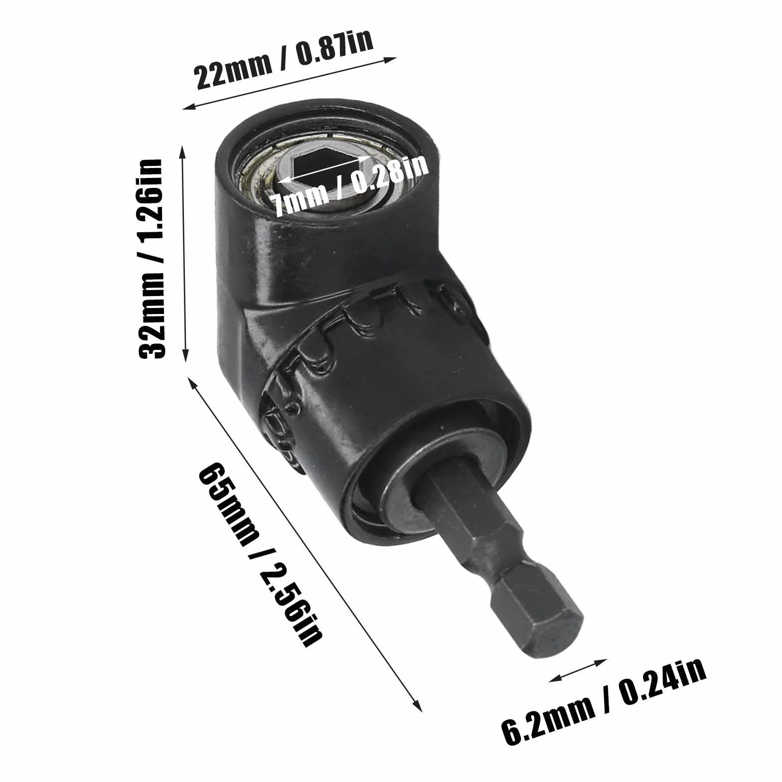 Adapter Wiertarski 90 Stopni, Wiertarka Kątowa, Wielofunkcyjny Kątownik Kątowy Przedłużenie Kątowe Wiertarka Elektryczna z Chwytem Sześciokątnym 1/4 Cala dla Przemysłu Domowego