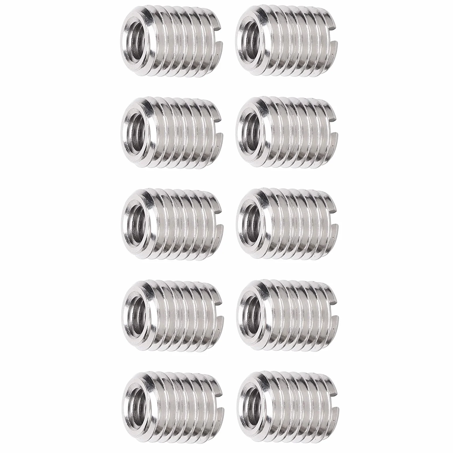 10pcs Wstaw nakrętkę, Narzędzie do Naprawy Gwintu M6 i M10, Gniazdo Konwersji, Wykonane z 303 Stali Nierdzewnej, Standardowa Specyfikacja, Odpowiednia dla Różnych Pól