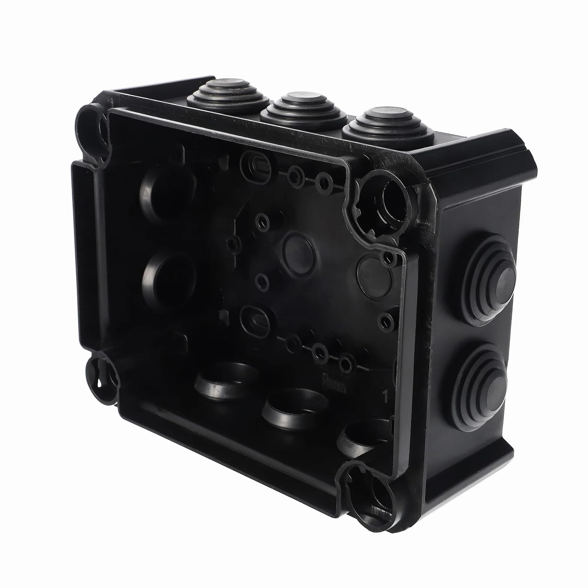 EDO Puszka Natynkowa IP66 Wodoszczelna 150x115x65 mm Czarna – Odporna na UV, Bezhalogenowa – Puszka Rozdzielcza Przyłączeniowa z Przepustami Kablowymi i Pokrywą Śrubową Wewn./Zewn.