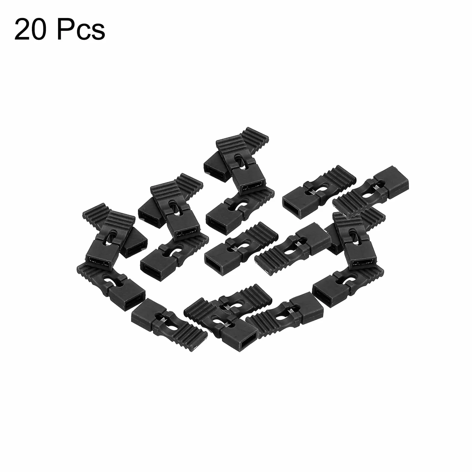 sourcing map Nasadka na złączkę 2,54 mm Pitch Pin Header przyłącze długie typ Jumper osłona wtyku DIY części naprawcze, czarne 20 sztuk