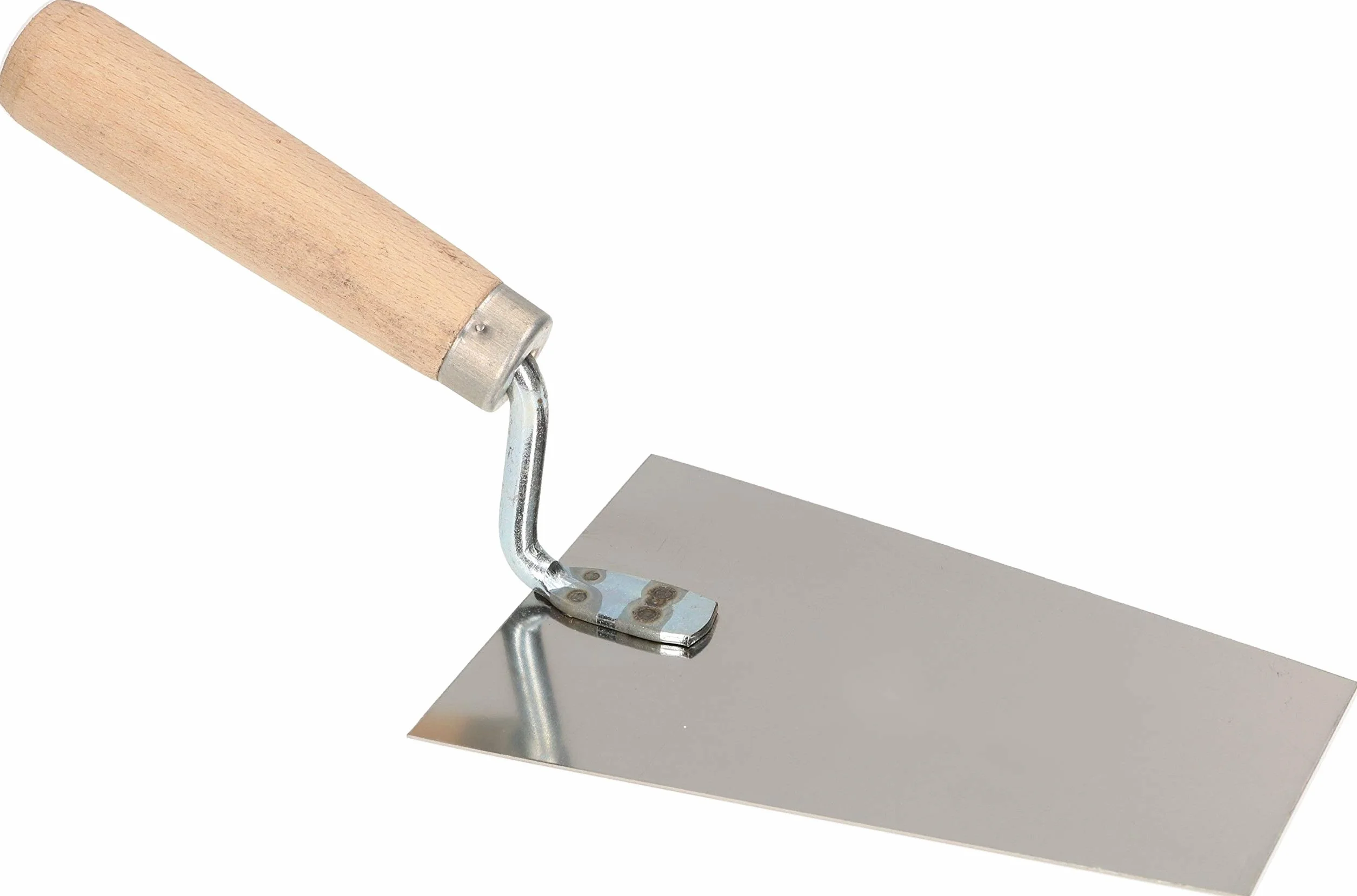 KOTARBAU Kielnia trapezowa ze stali szlachetnej 160mm x 71mm z drewnianym uchwytem